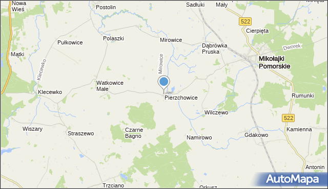 mapa Pierzchowice, Pierzchowice na mapie Targeo